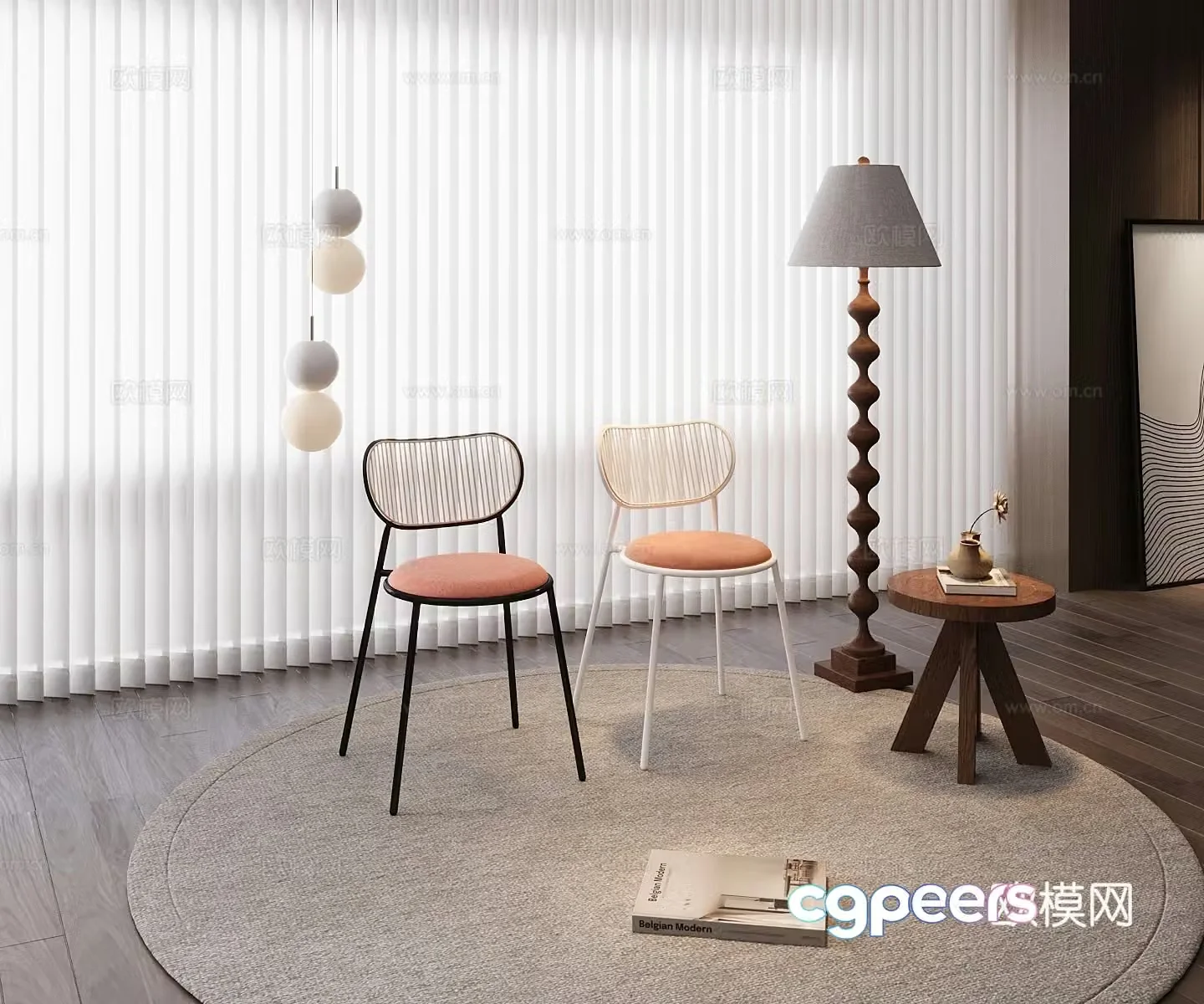 Modern single chair 3d model