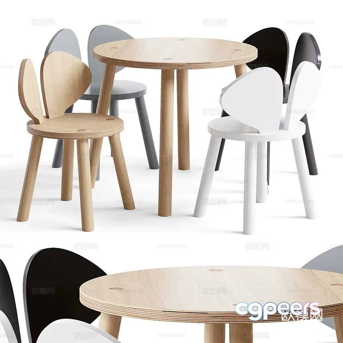 Oak chair 3d model