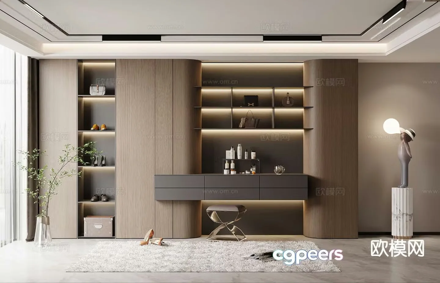 Modern decorative cabinet 3d model