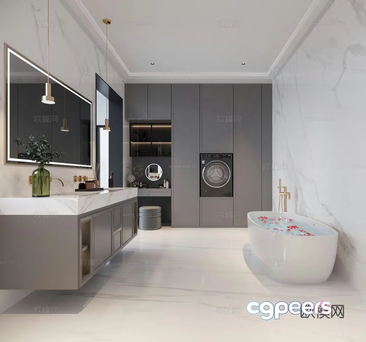 Modern bathroom bathroom 3d model