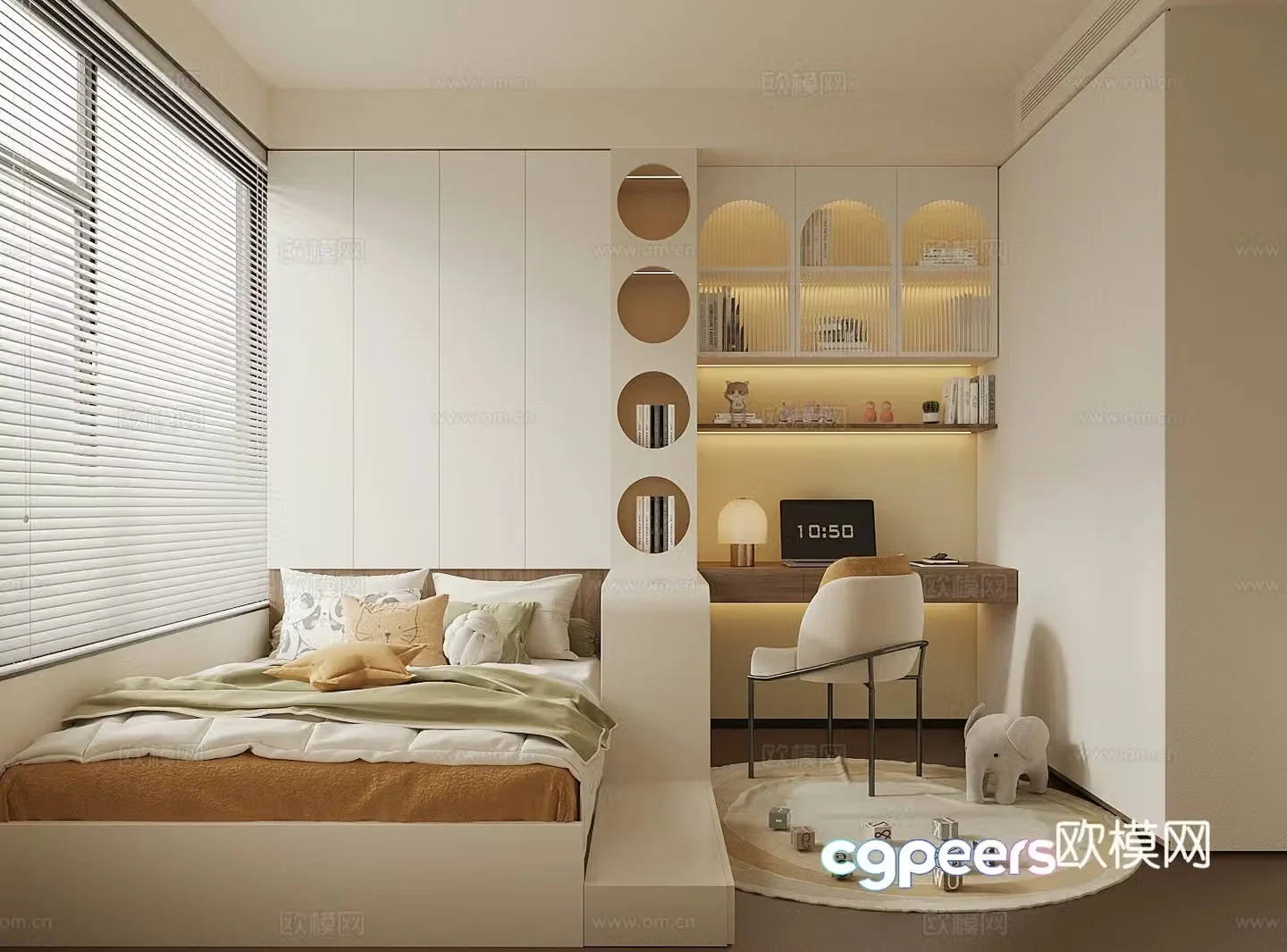 Modern children’s room children’s bedroom children’s master bedroom tatami bedroom 3d model