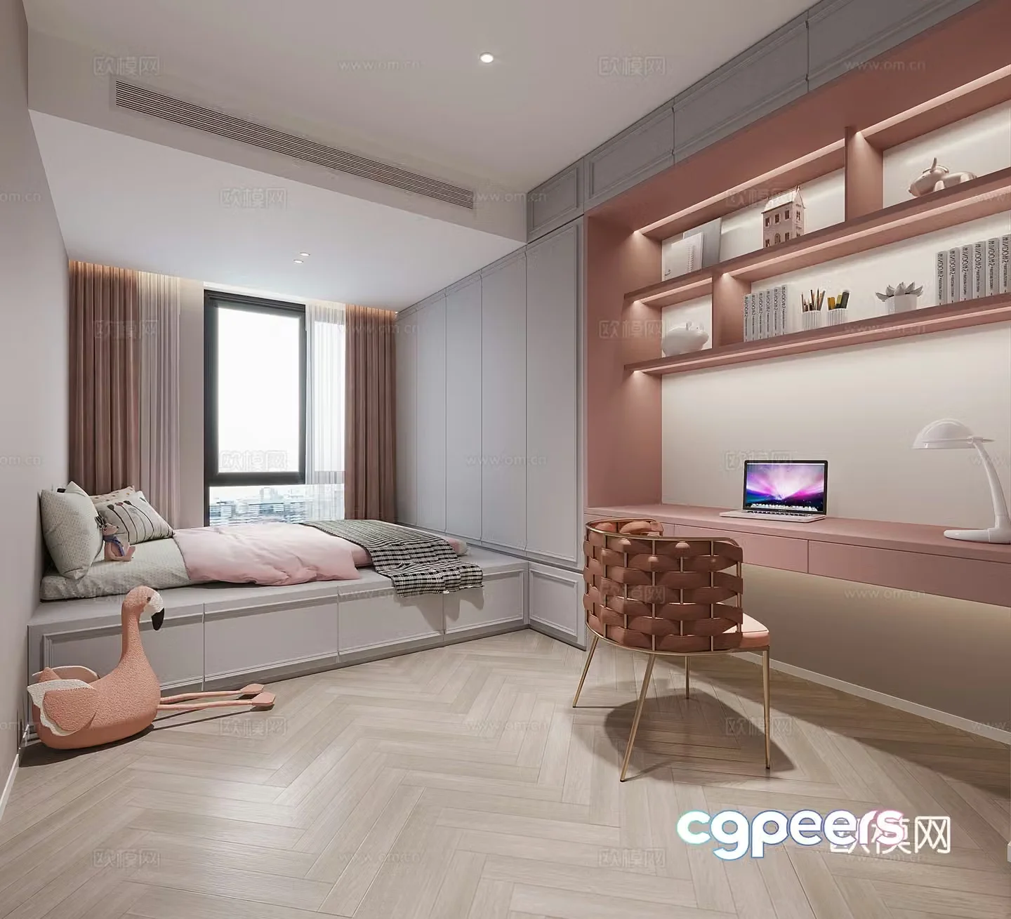Tatami bedroom second bedroom 3D model