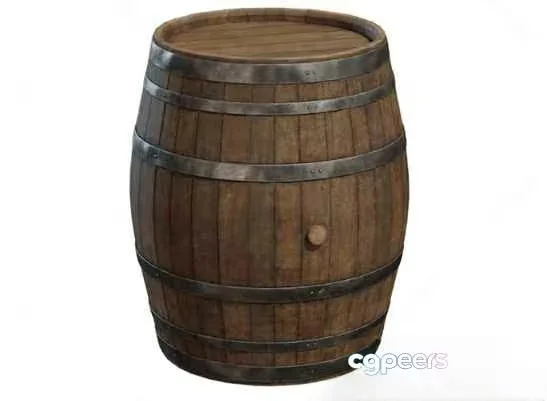 A Wooden Barrel 3D Model – 19791 – VRAY Render