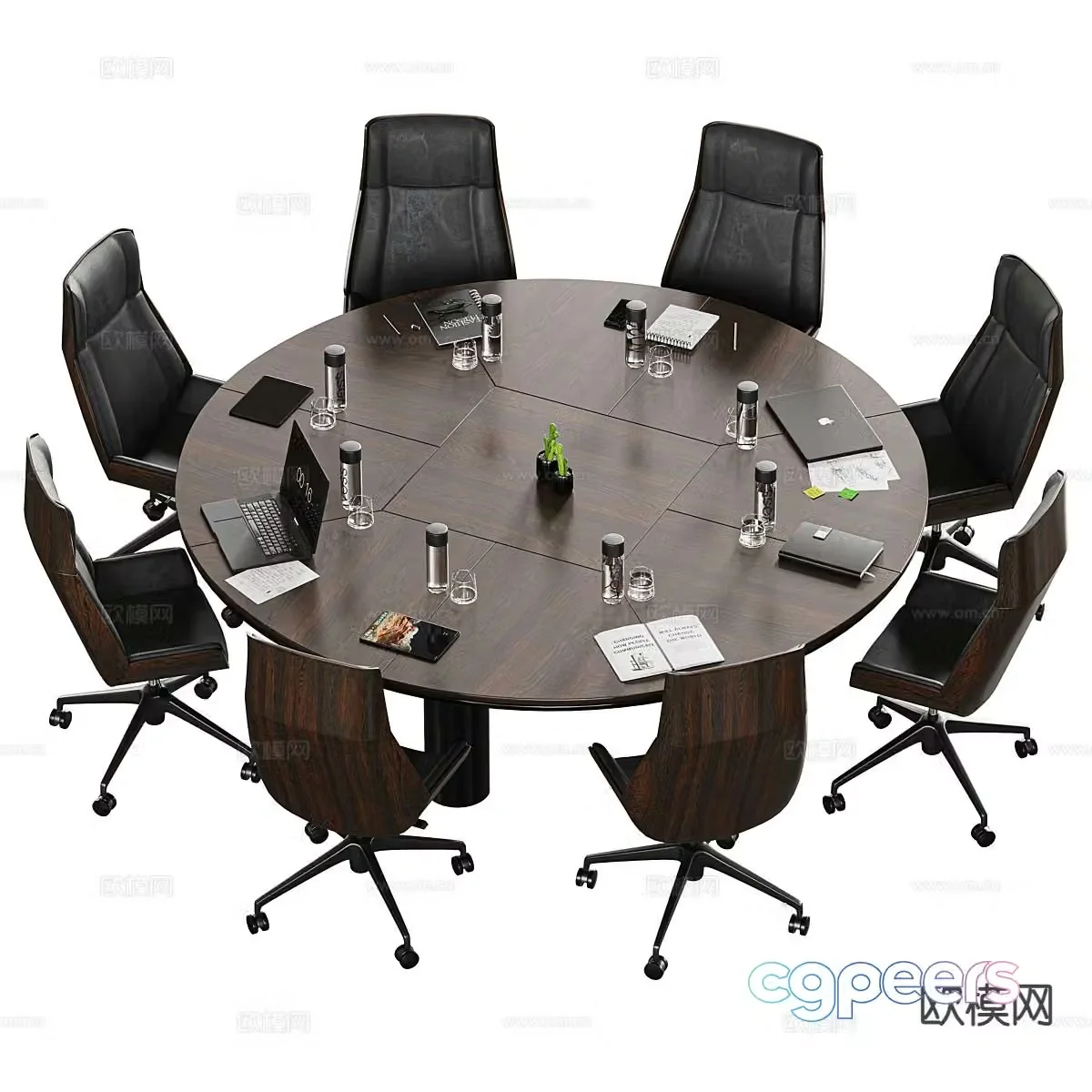 Modern conference table 3d model