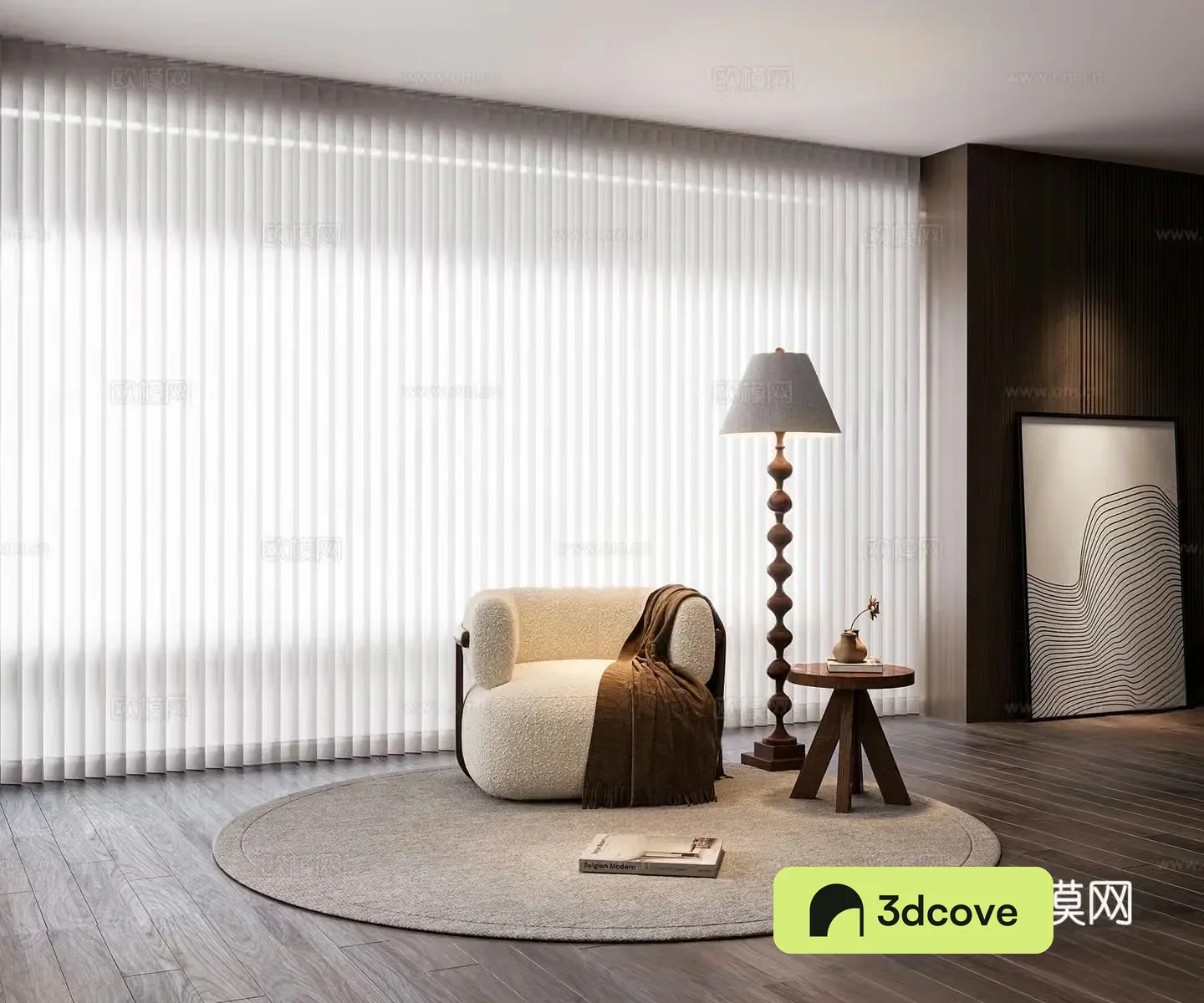 Cream style single sofa