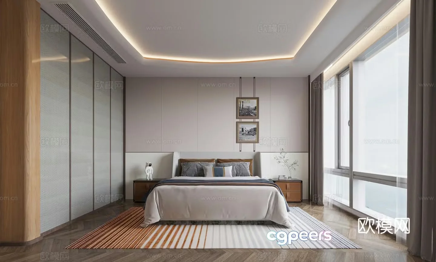 Modern bedroom 3d model
