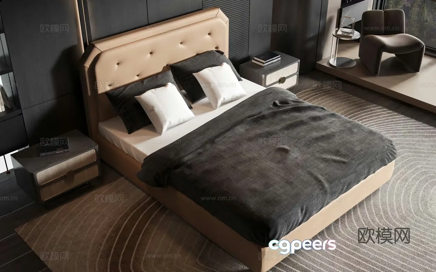 Modern style product bed 3d model