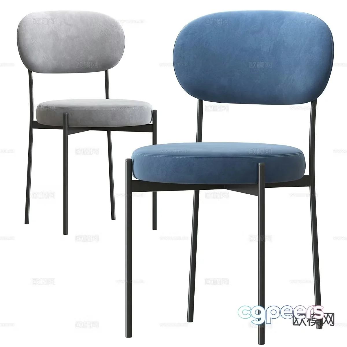 Simple single chair 3d model