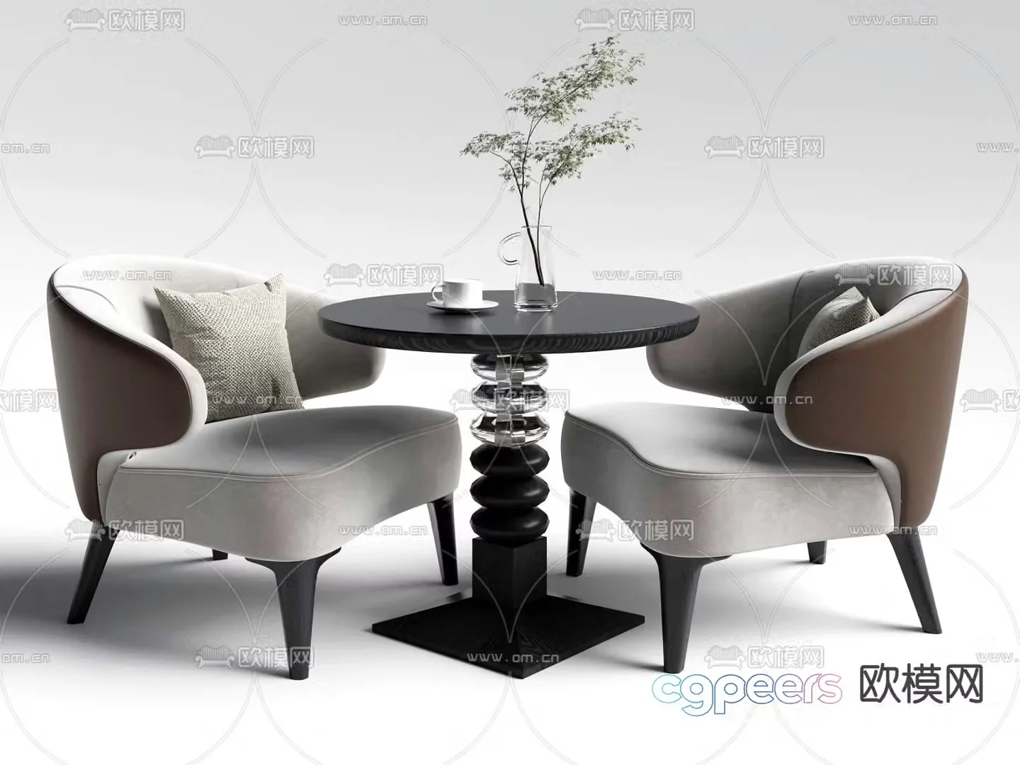 Negotiation tables and chairs leisure tables and chairs 3d model