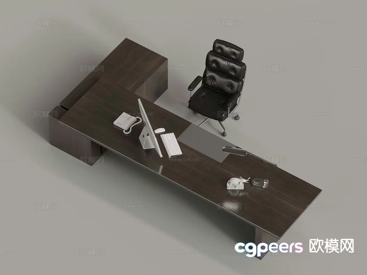 Modern boss desk desk desk 3d model