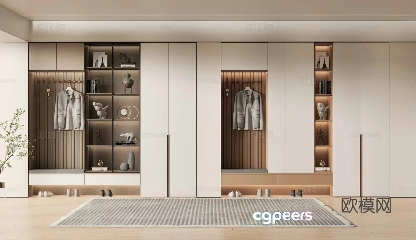 Entry shoe cabinet Entrance shoe cabinet 3D model