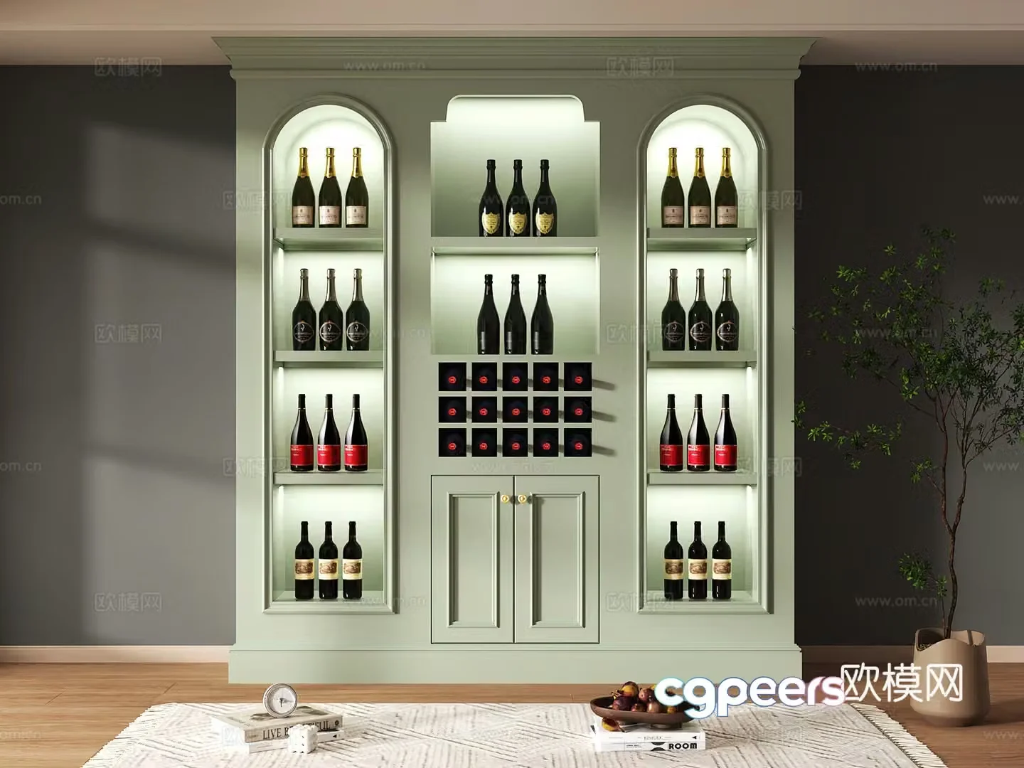 Wine cabinet design Wine cabinet red wine cabinet bar wine cabinet partition wine cabinet 3D model