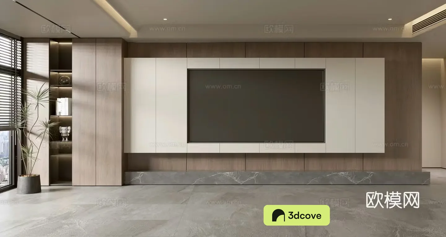 Wasabi TV background wall 3d model