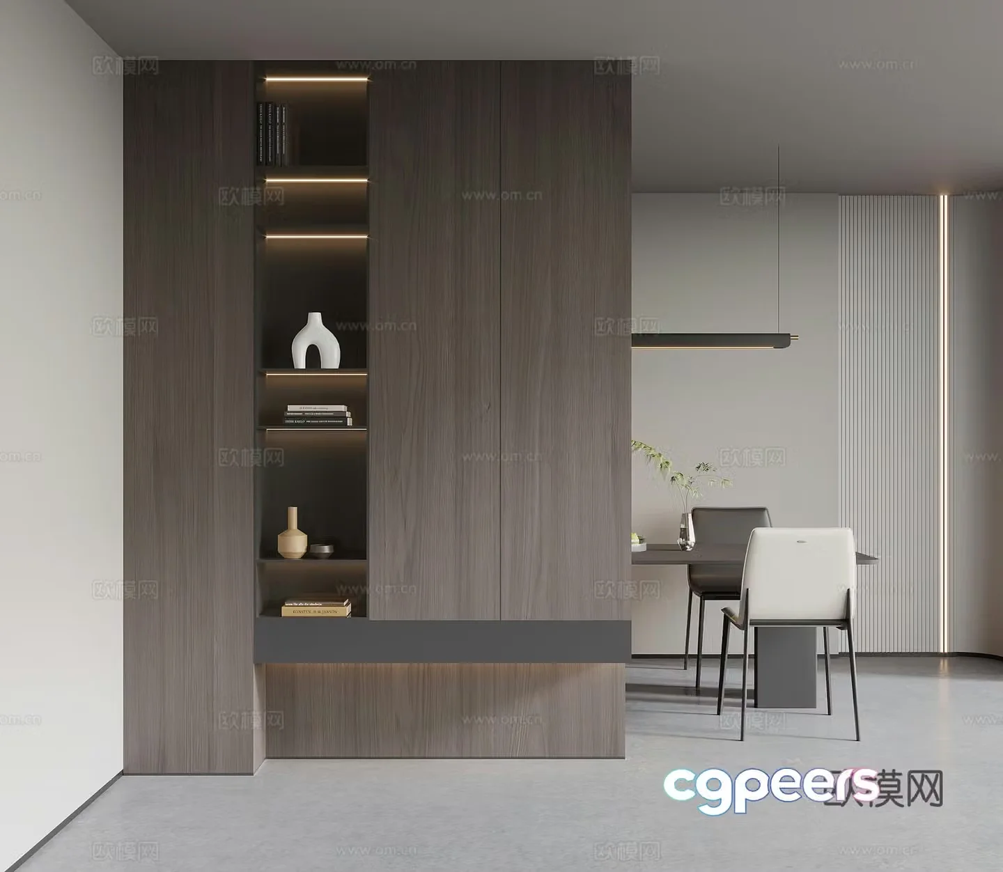 Porch Modern Italian style porch Entrance cabinet 3D model