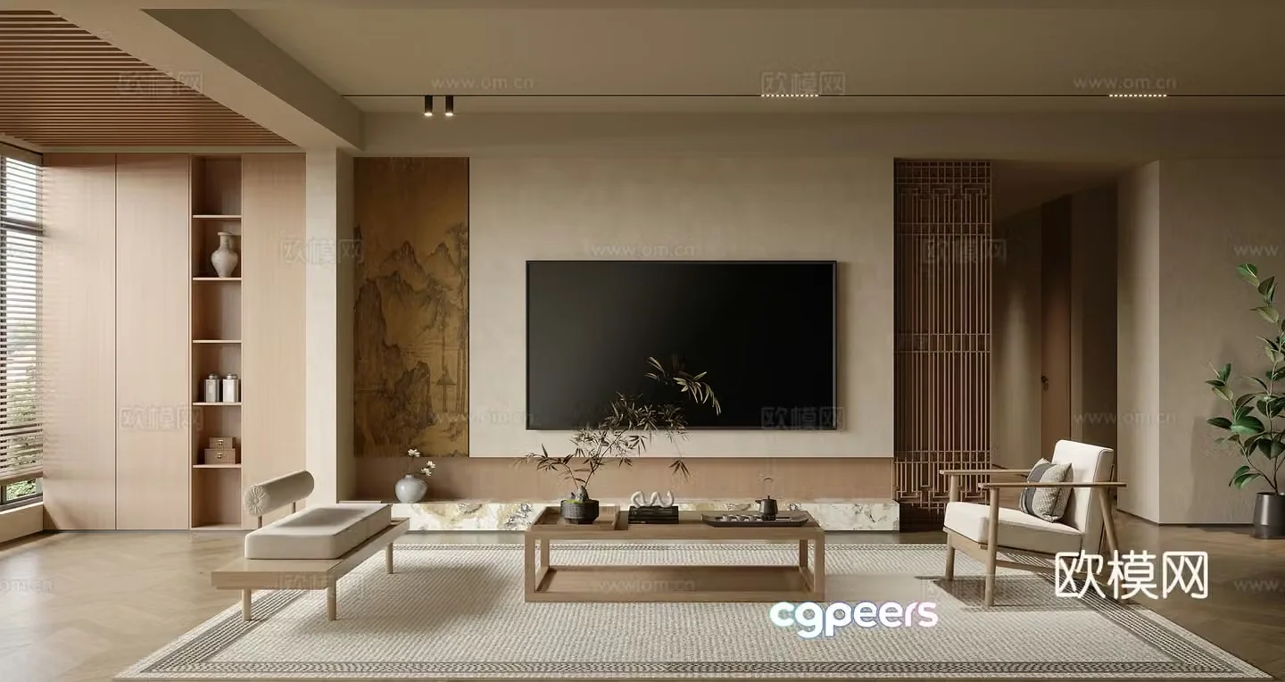 Song’s aesthetic living room 3D model