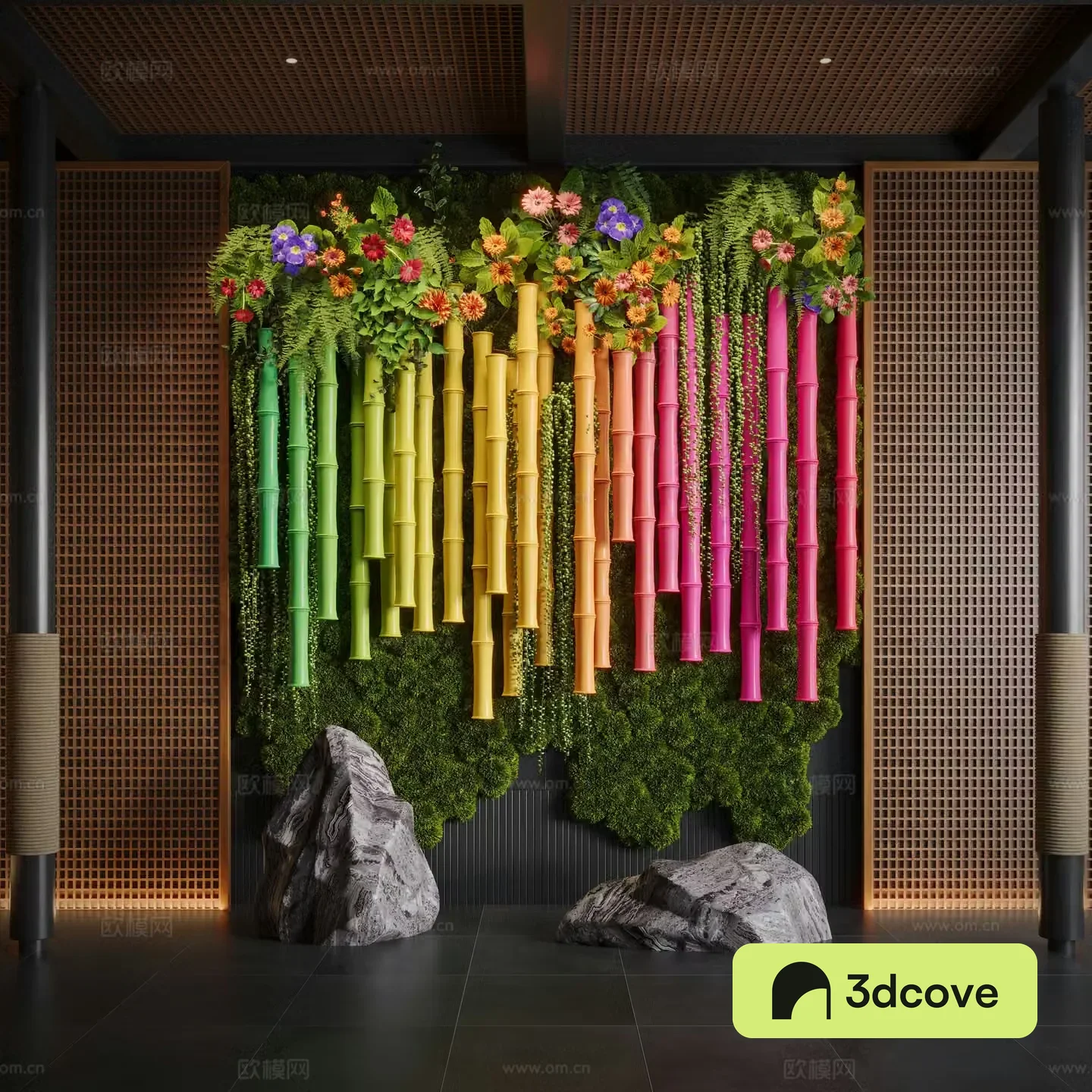New Chinese indoor landscaping reel device Plant device
