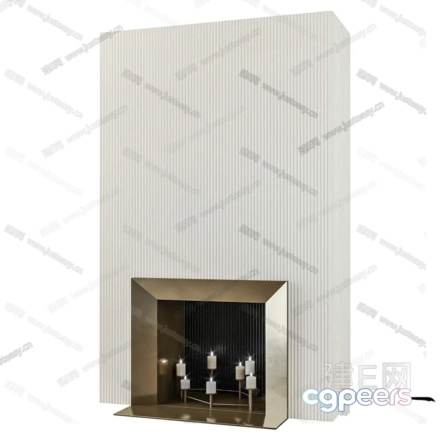 Modern Fireplace Design 3D Model – 12201 – VRAY Render