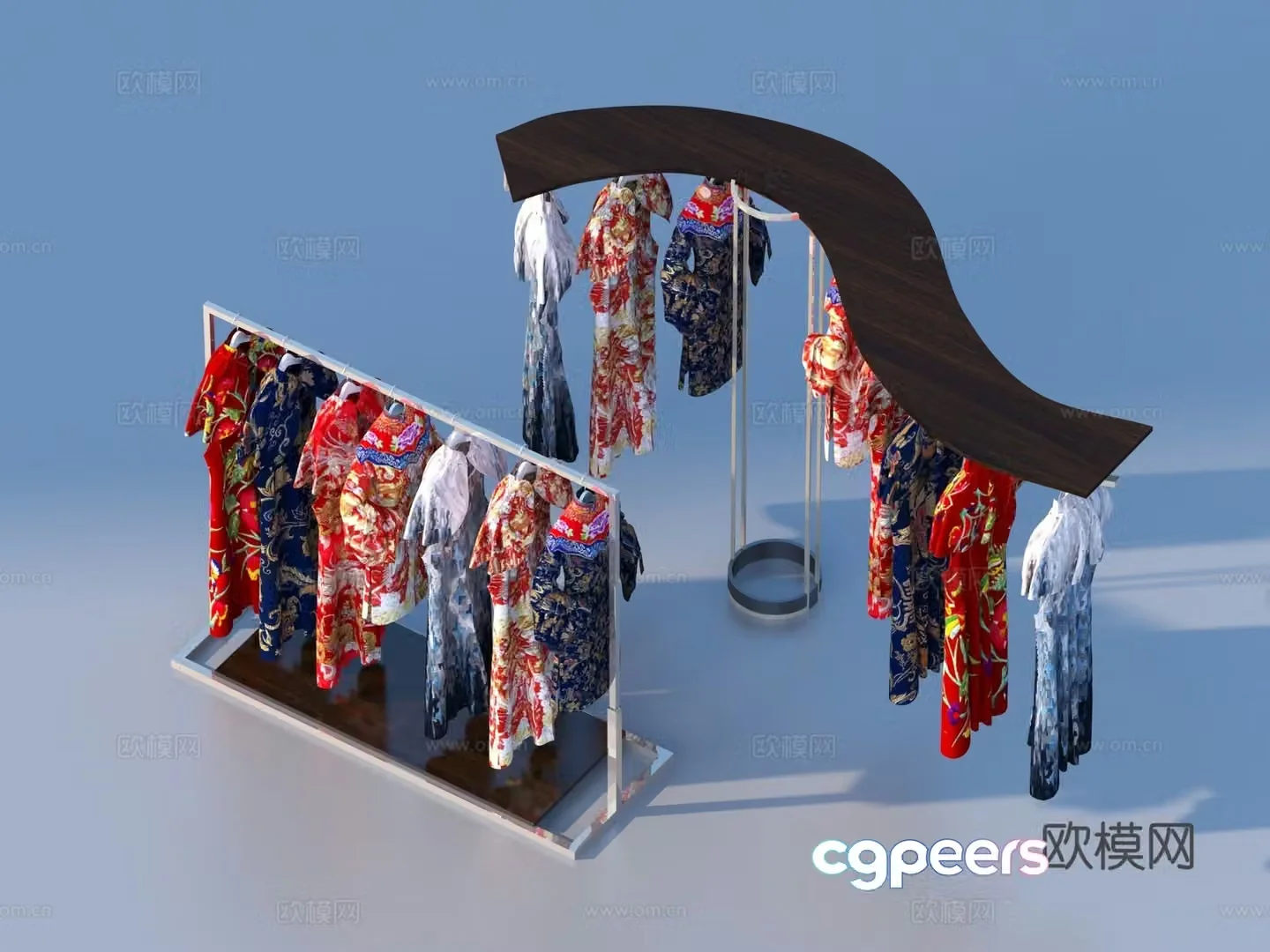 Hanfu women’s skirt cheongsam robe 3d model