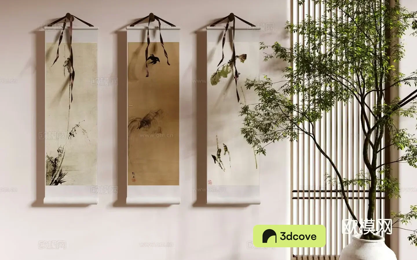 New Chinese style hanging painting landscape hanging painting Zen hanging painting scroll painting