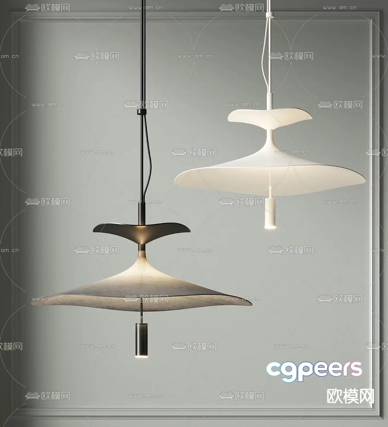 Art chandelier restaurant chandelier 3d model
