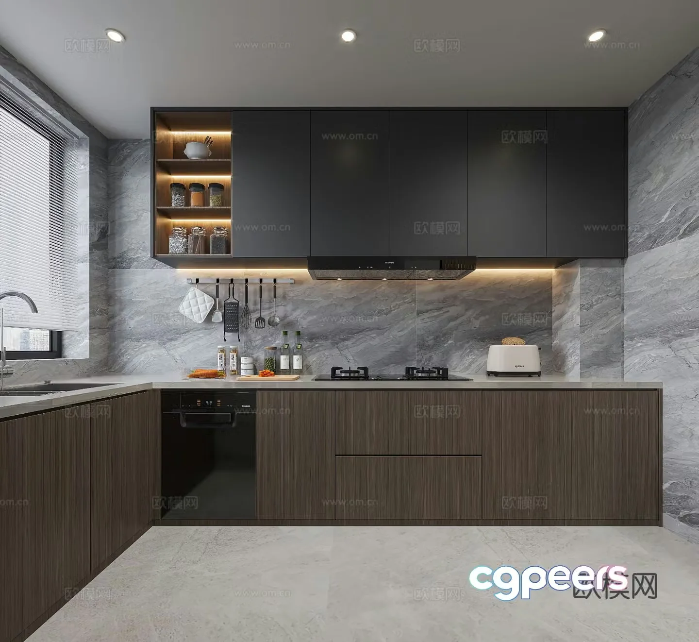 Modern kitchen 3d model
