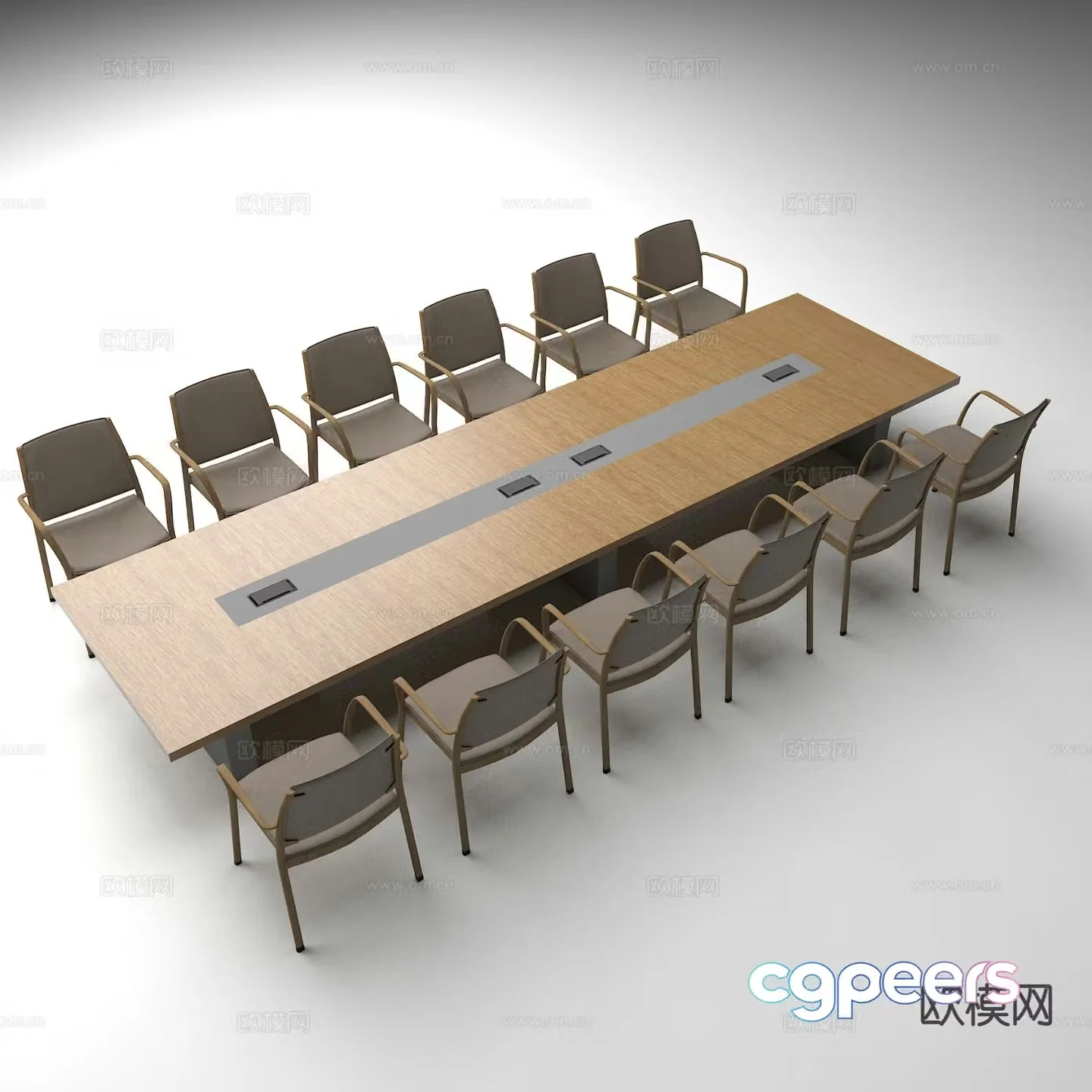 New Chinese style conference table 3d model