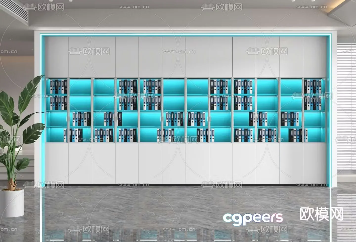 modern information cabinet file cabinet file cabinet 3d model