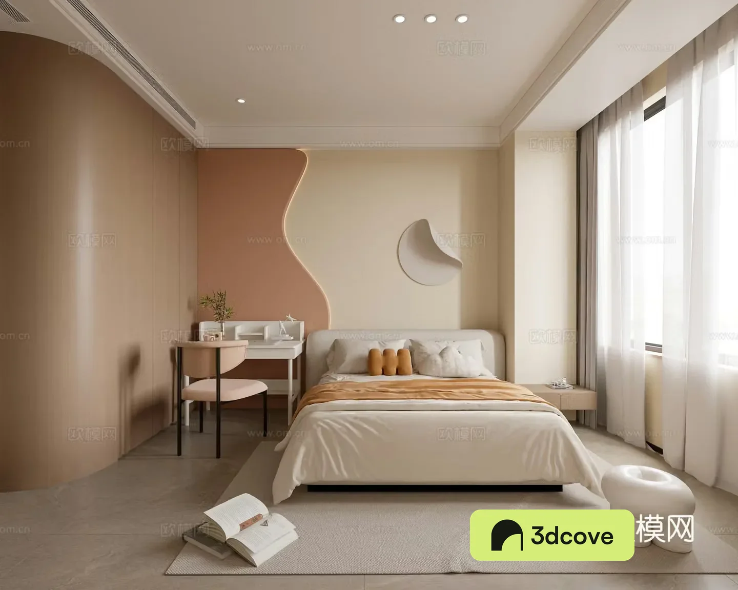 Modern children’s room Desk Modern bedroom Simple hole board Dressing table Children’s room