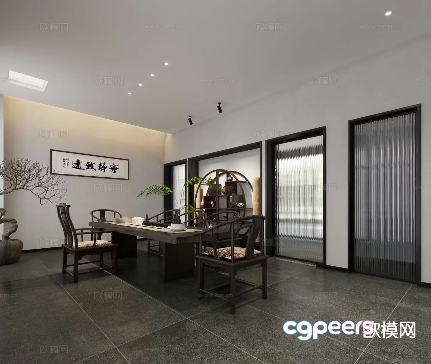 New Chinese tea room 3d model
