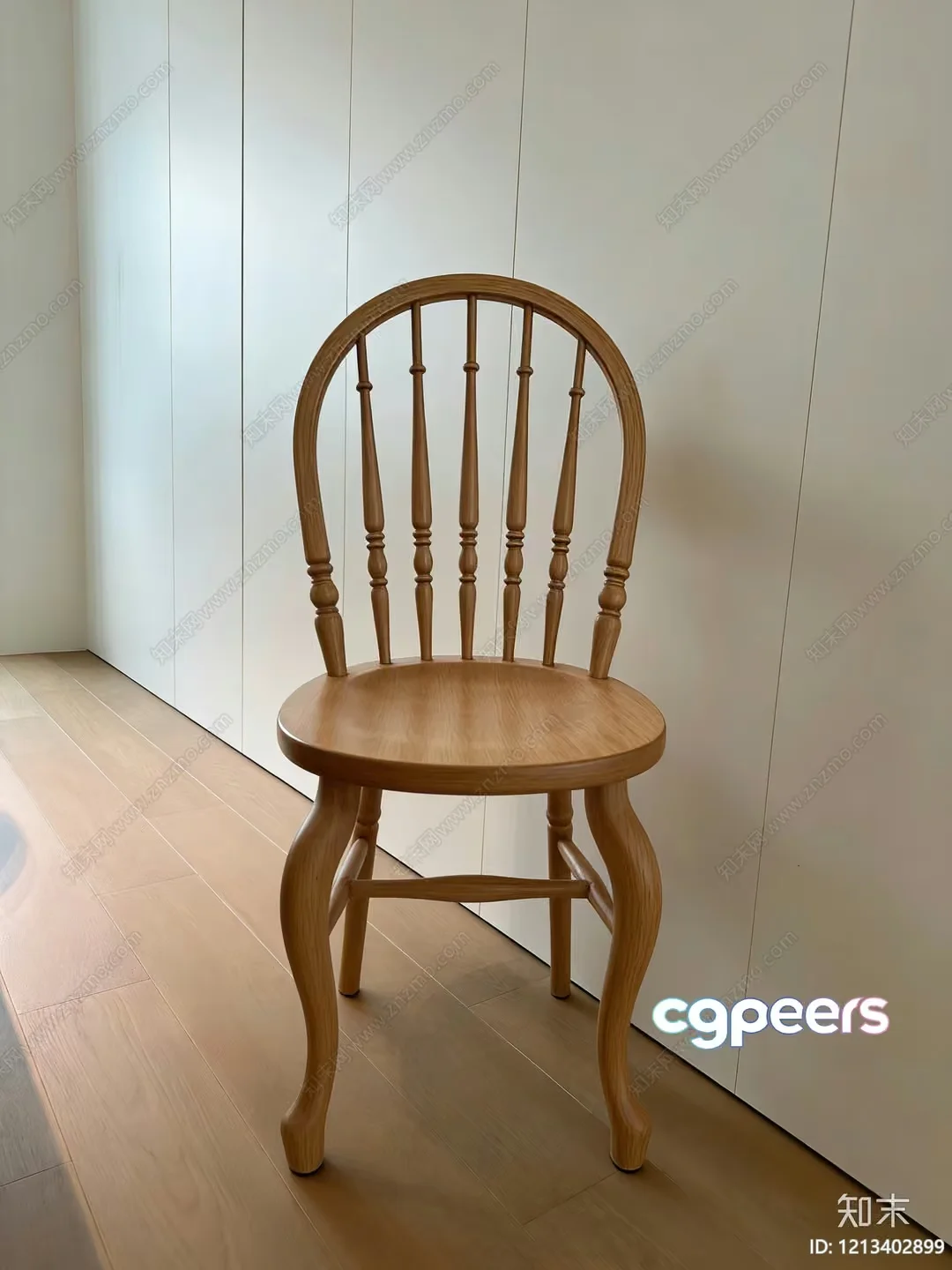 Wooden Dining Chair 3D Model – 13621 – VRAY Render
