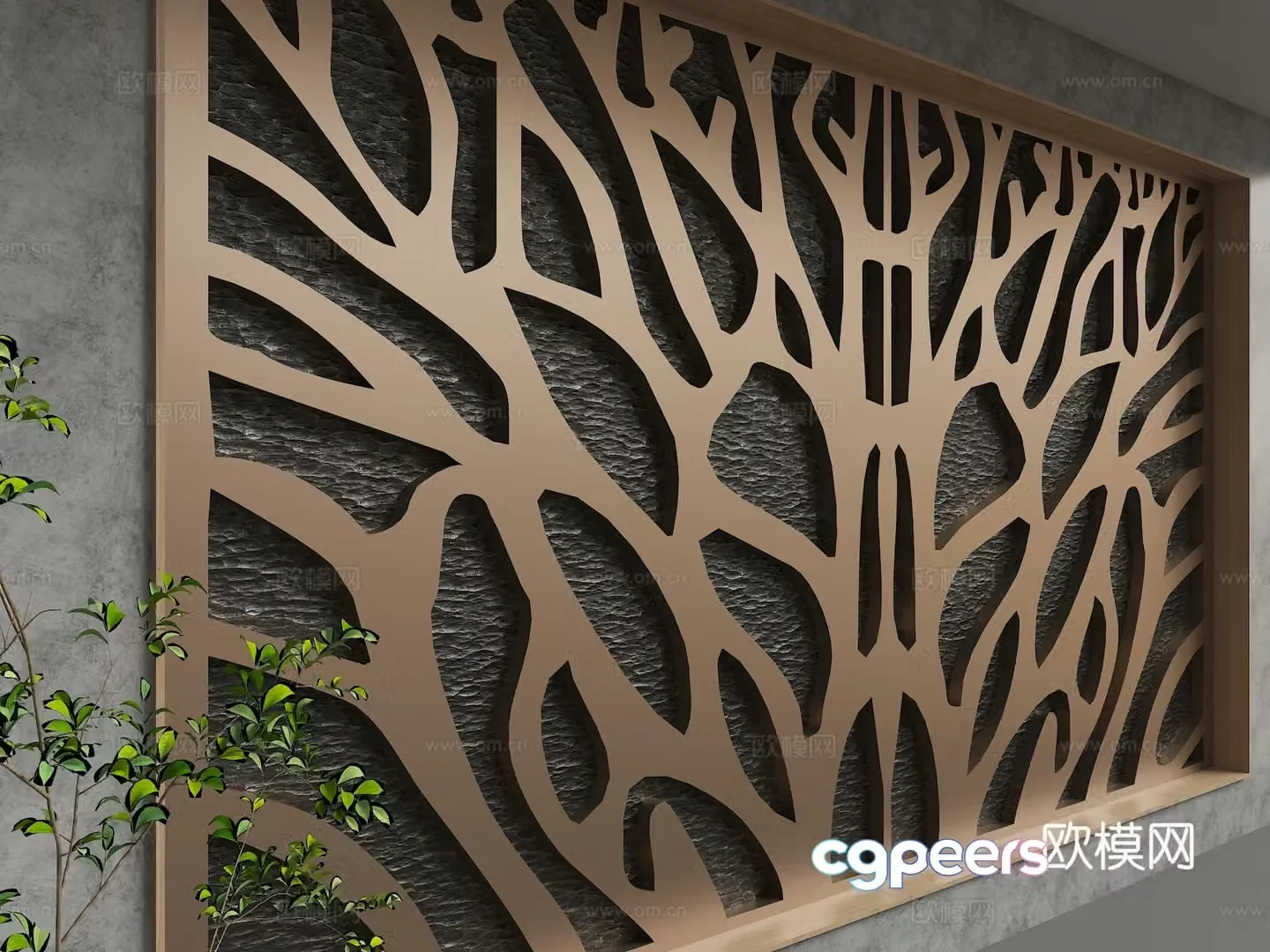 Modern background wall 3d model