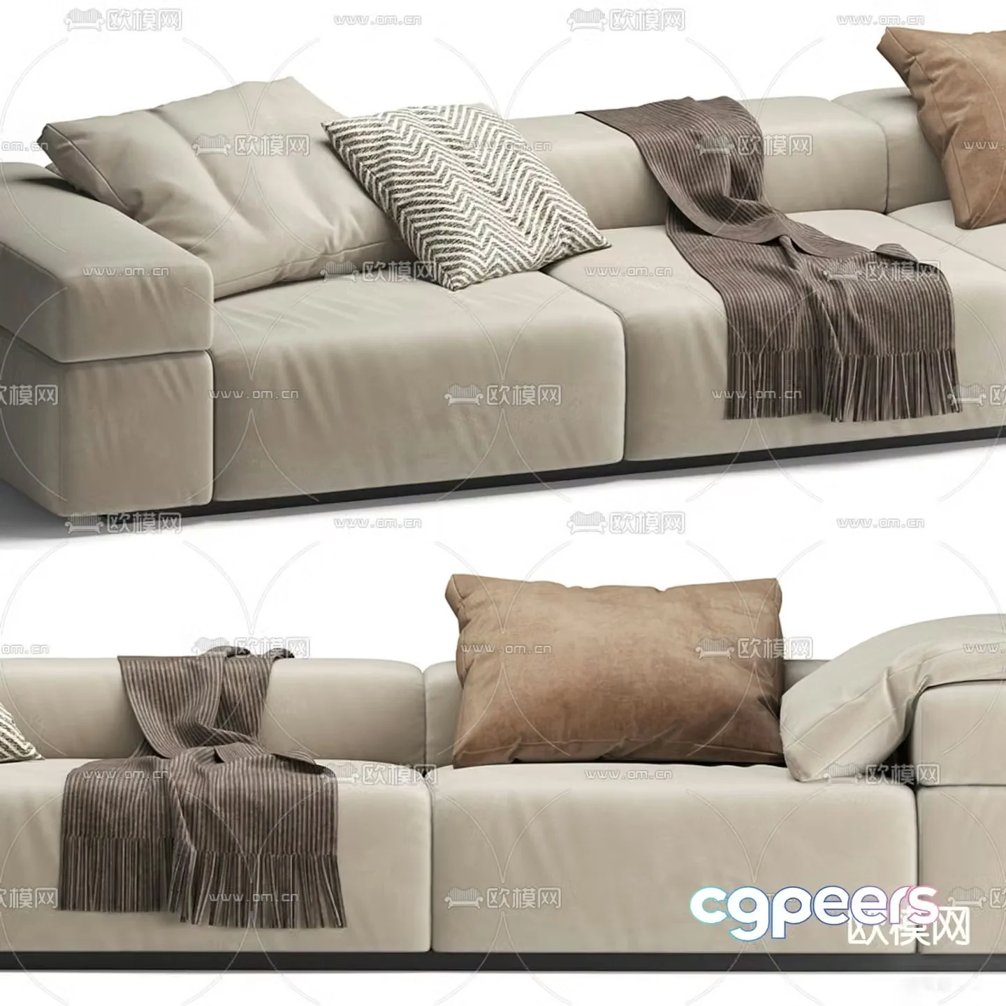 multi-person sofa 3d model