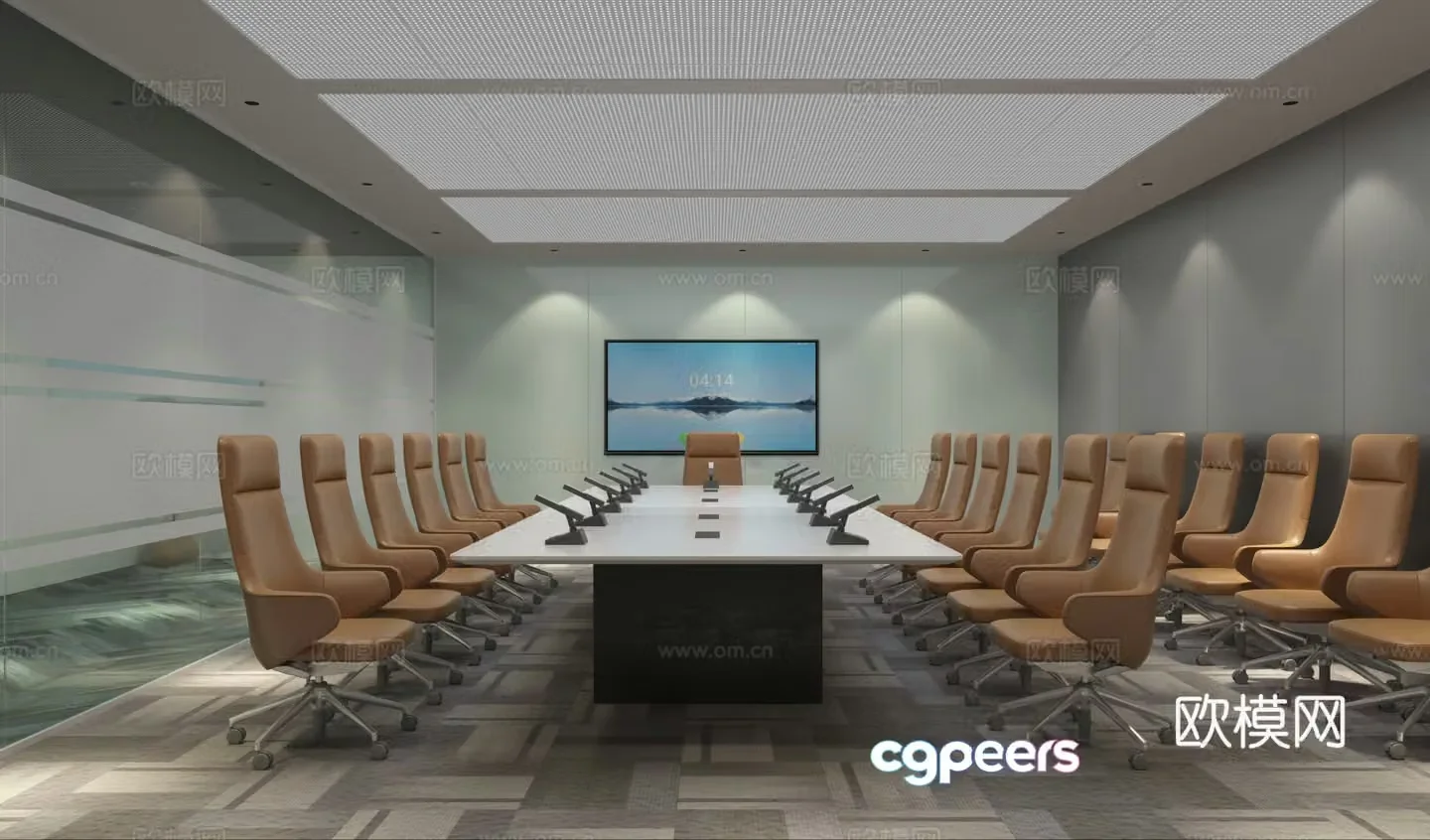 Modern conference room Modern conference table Modern conference chair 3d model