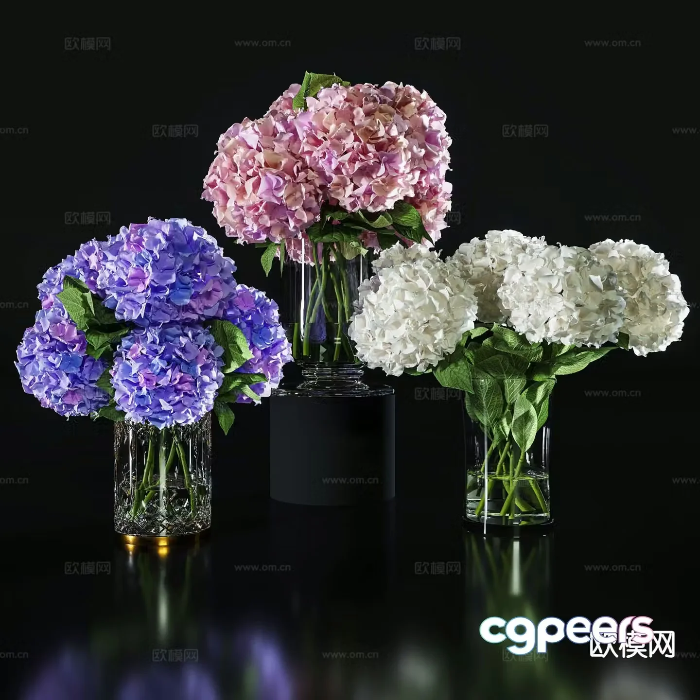 vase floral arrangement flowers flower arrangement 3d model