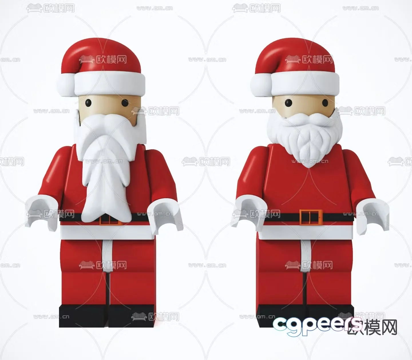 Modern Santa Claus toy 3d model