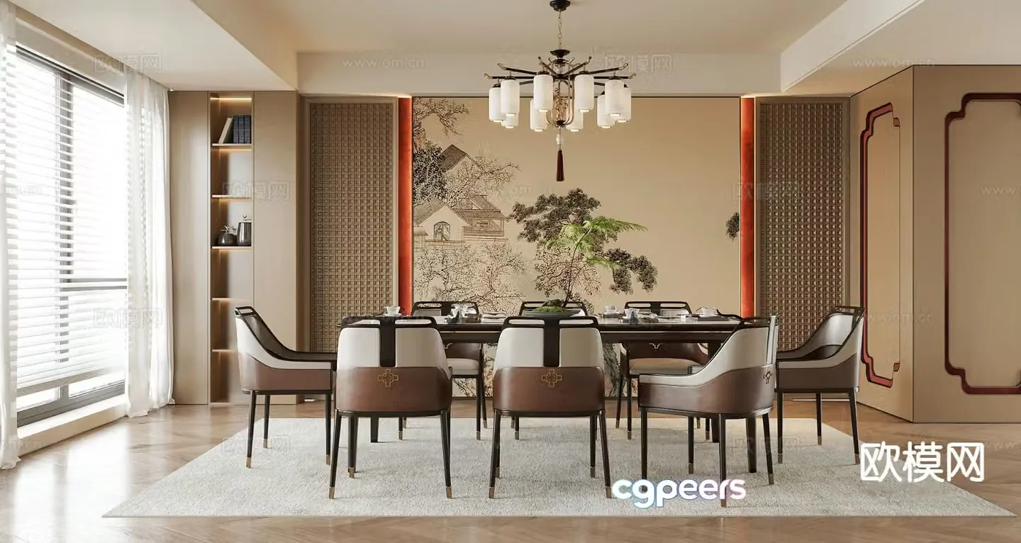 New Chinese restaurant 3d model