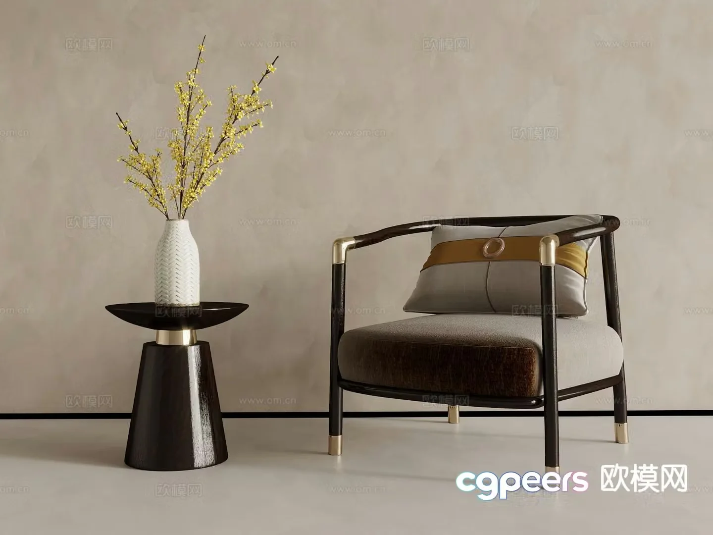 Modern lounge chair armchair 3d model
