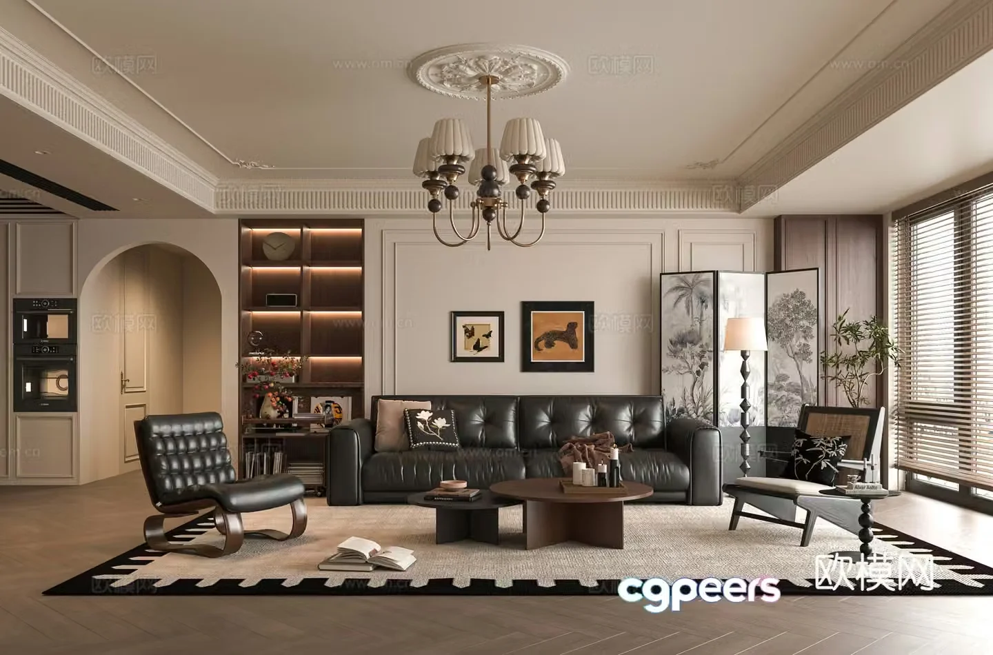French living room 3d model