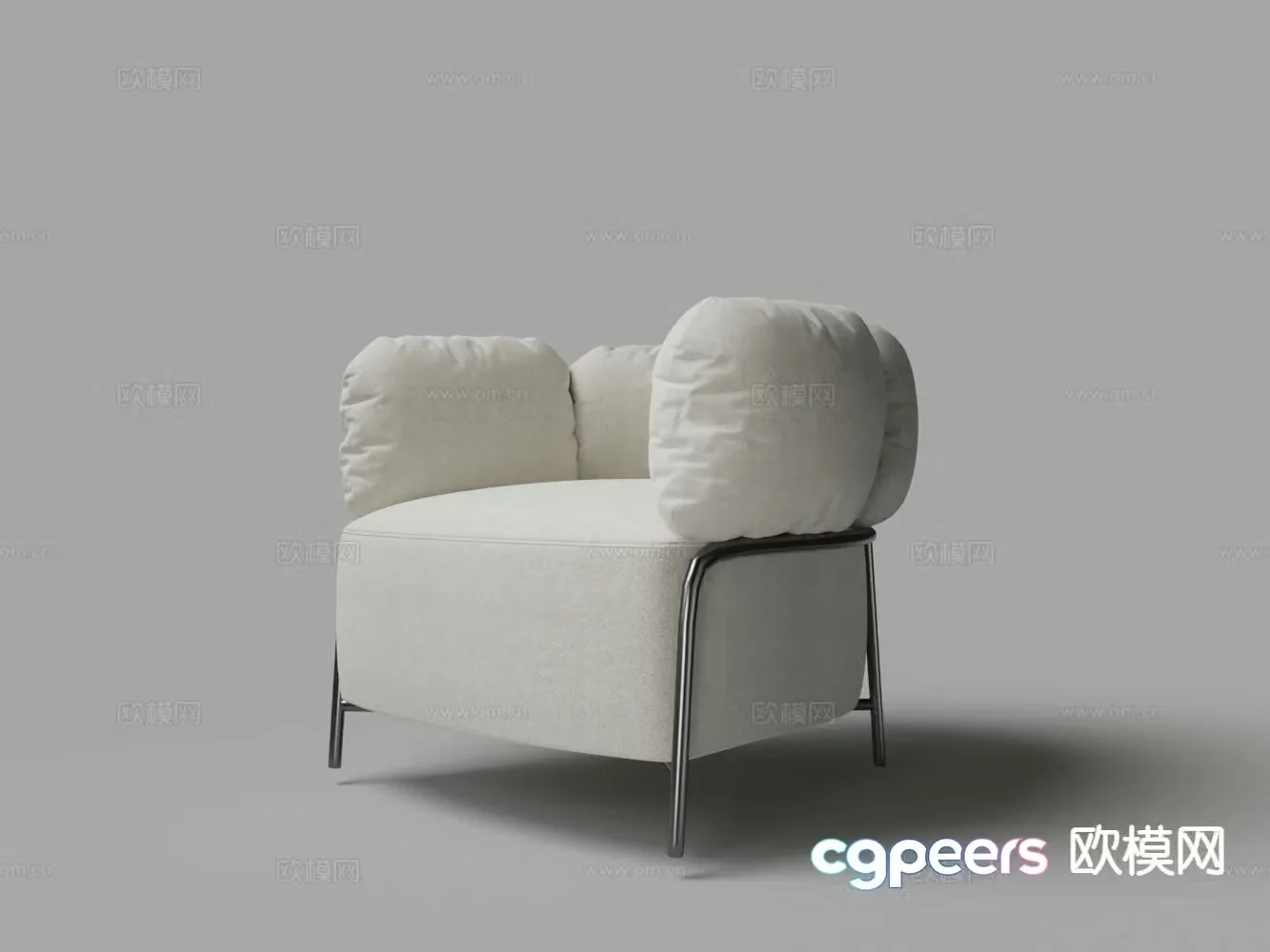 Modern chair leisure chair sofa chair 3d model