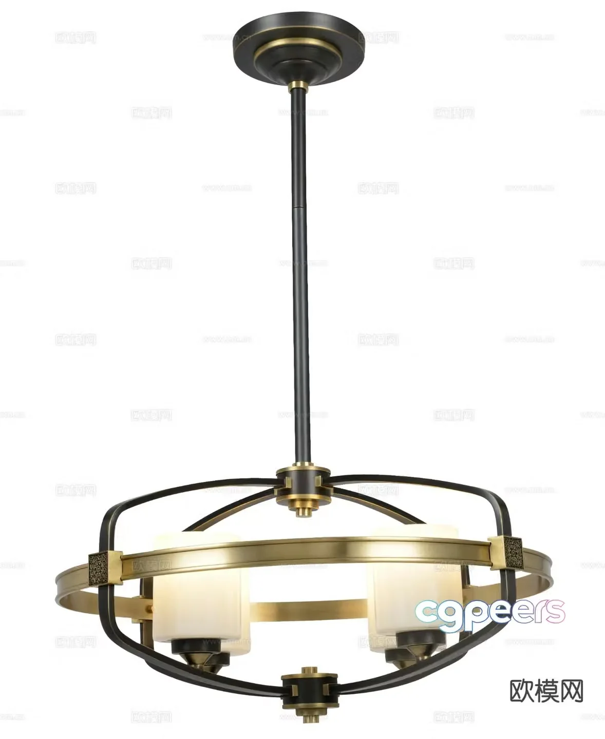 New Chinese style chandelier 3d model