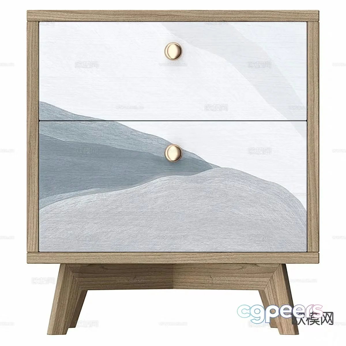 Nordic bedside table 3d model