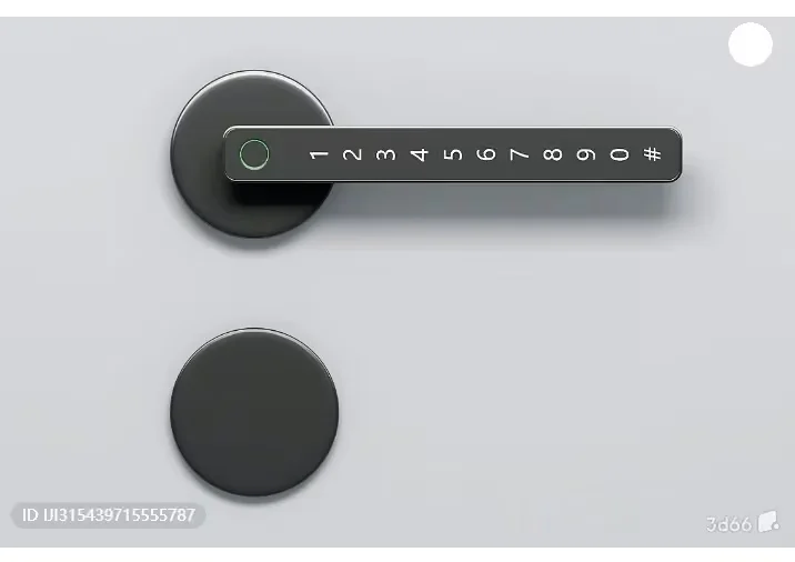 Modern Gray Door Handle 3D Model – 1564 – VRAY Render