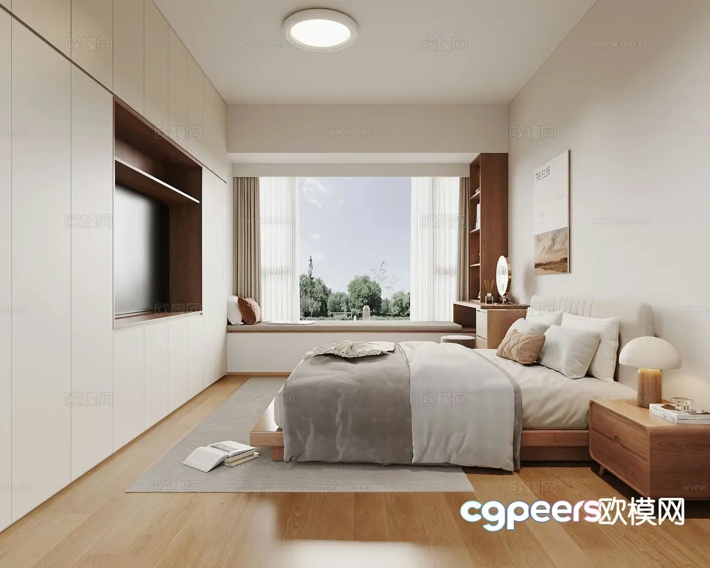Modern bedroom master bedroom 3d model