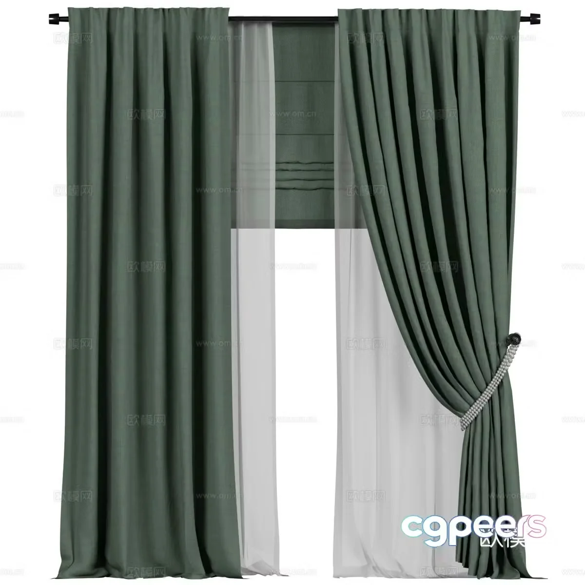 Curtains Window Screen 3d model