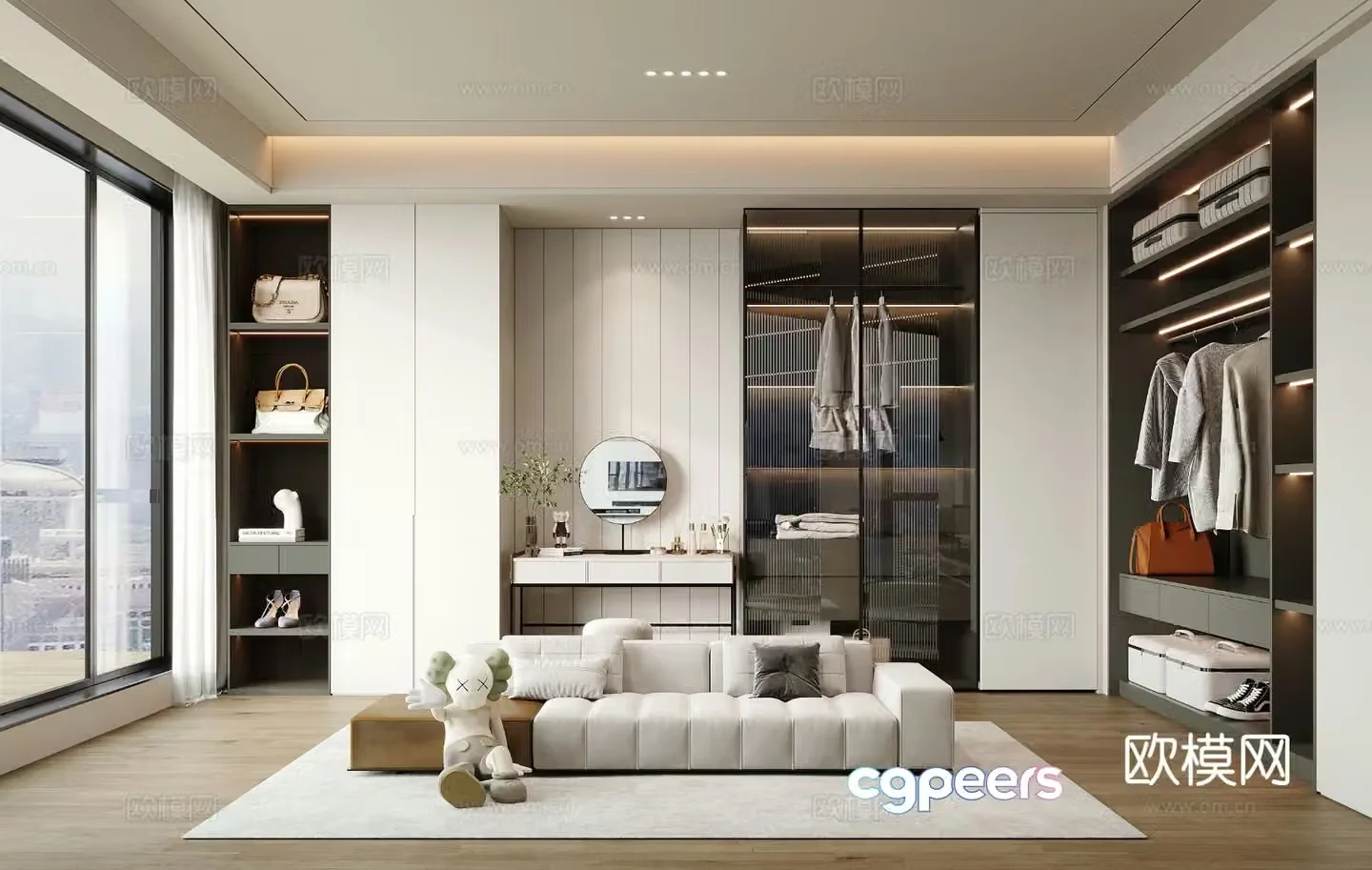 Modern cloakroom 3d model
