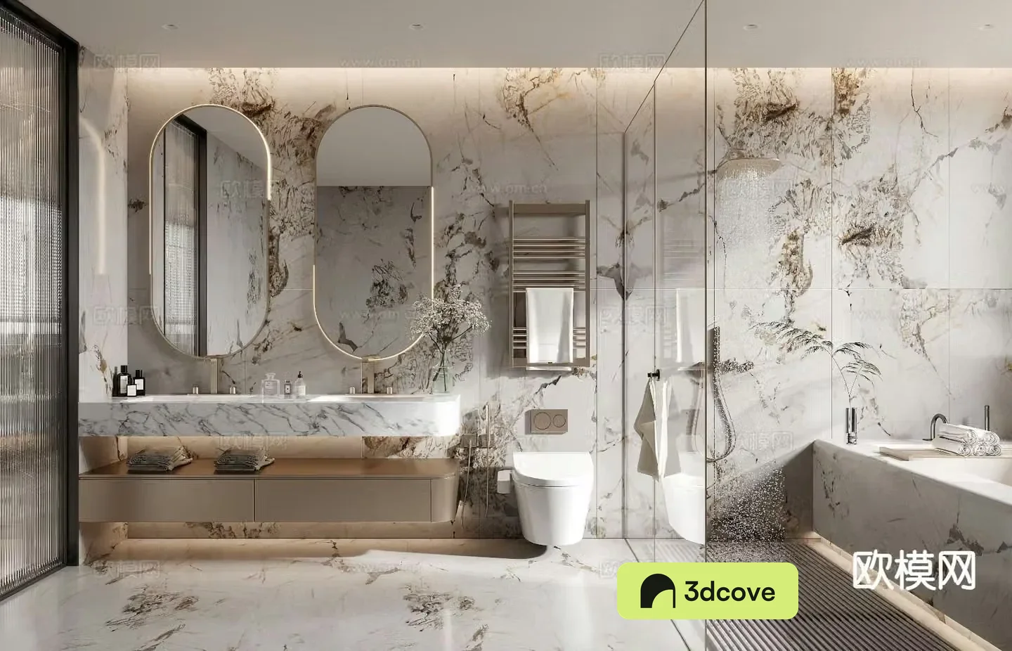 Modern restroom bathroom