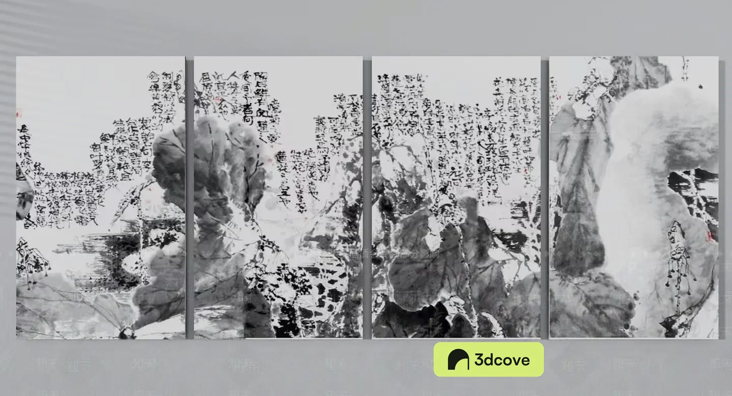 Chinese Calligraphy On Canvas