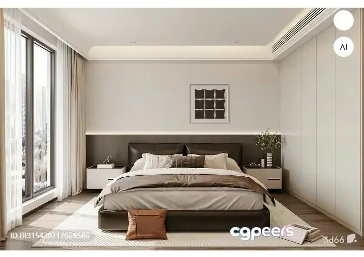 Cozy Bedroom 3D Model – 4935 – VRAY Render