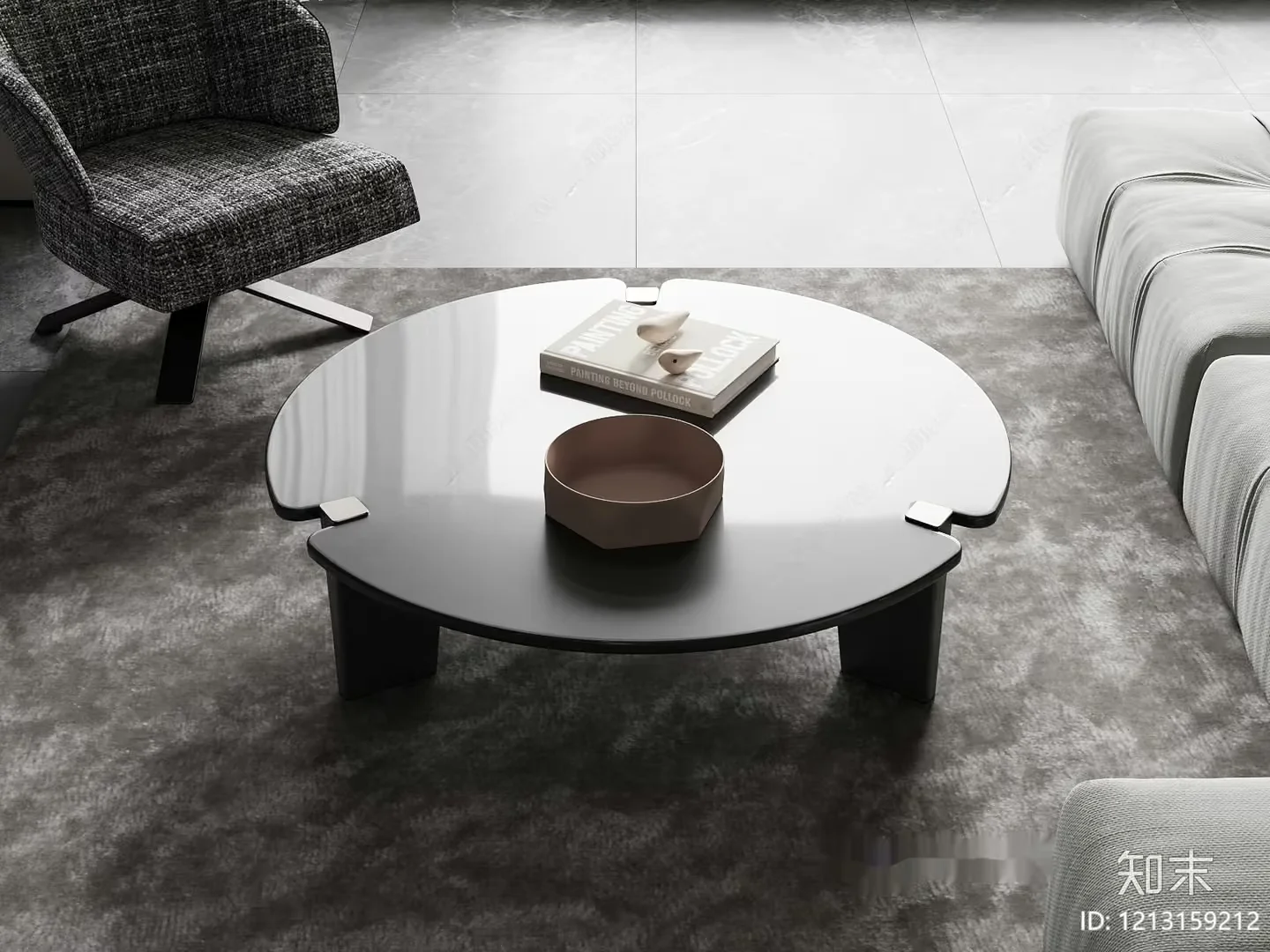Modern Living Room 3D Model – 17866 – VRAY Render