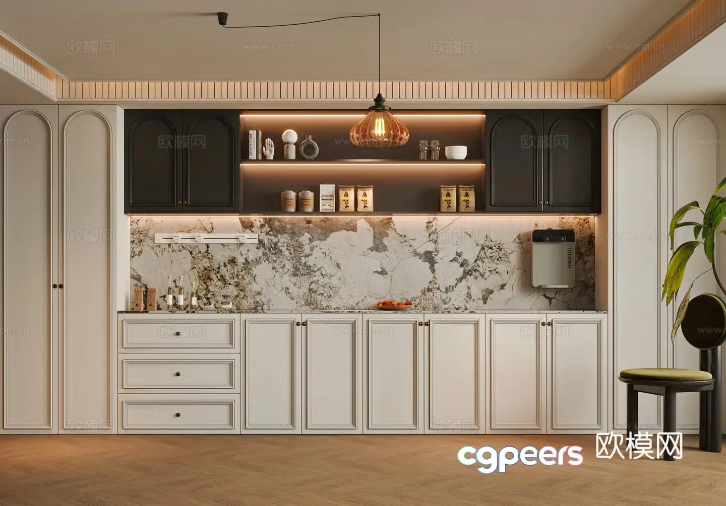 French sideboard 3D model